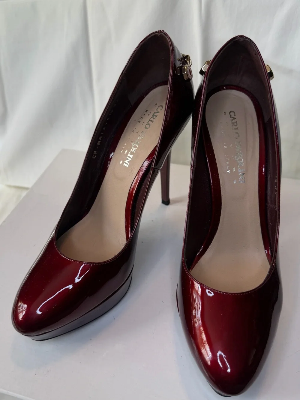 Women's Burgundy Patent Leather Pumps